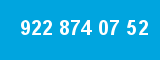 922 874 07 52 922 874 07 52